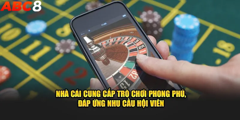 Khám phá thiên đường game giải trí đa dạng khi tải app ABC8 với hàng loạt trò chơi hấp dẫn và ưu đãi đặc biệt.