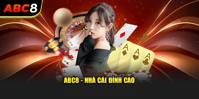 Hình ảnh minh họa các ưu điểm của nhà cái ABC8 với giao diện hiện đại, biểu tượng dịch vụ chuyên nghiệp và các trò chơi đa dạng