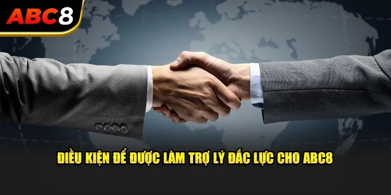 các tiêu chí để trở thành đại lý của nhà cái ABC8 với biểu tượng hợp tác, tài liệu hướng dẫn và giao diện đăng ký chuyên nghiệp