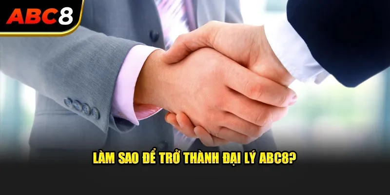 các bước đăng ký làm đại lý ABC8 với biểu tượng tài liệu, giao diện đăng ký trực tuyến và đồ thị tăng trưởng kinh doanh