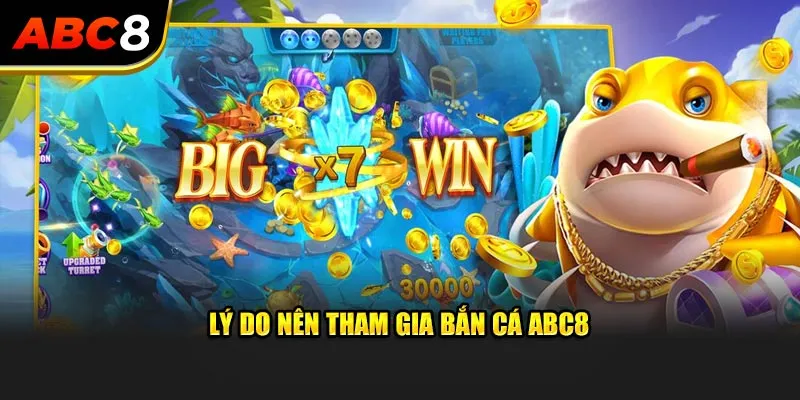 Hình ảnh minh họa các game bắn cá được yêu thích tại ABC8 với đại dương sống động, các loài cá rực rỡ và giao diện trò chơi hiện đại