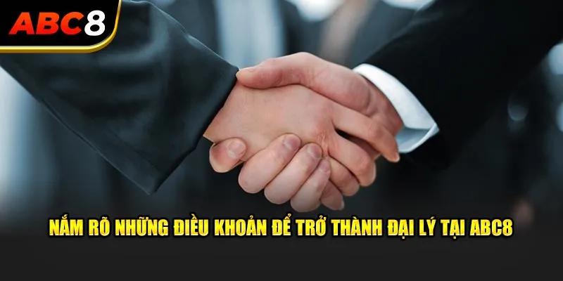 chương trình đại lý ABC8 với biểu tượng hợp tác, đồ thị tăng trưởng và giao diện hướng dẫn chuyên nghiệp